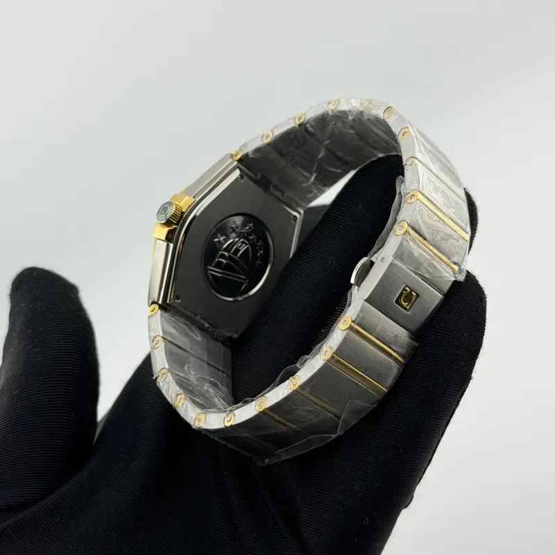 ساعت امگا مدل کانسلیشن طلایی استیل صفحه سفید مردانه