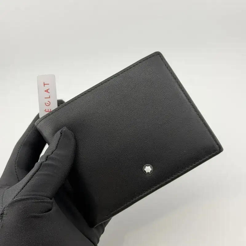 کیف پول مون بلان مدل سافت نرم مشکی